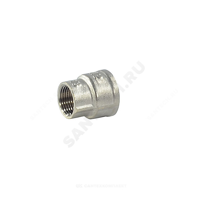 Муфта латунь никель переходная Ду 50х25 (2"х1") ВР/ВР FN122 SantechSystems