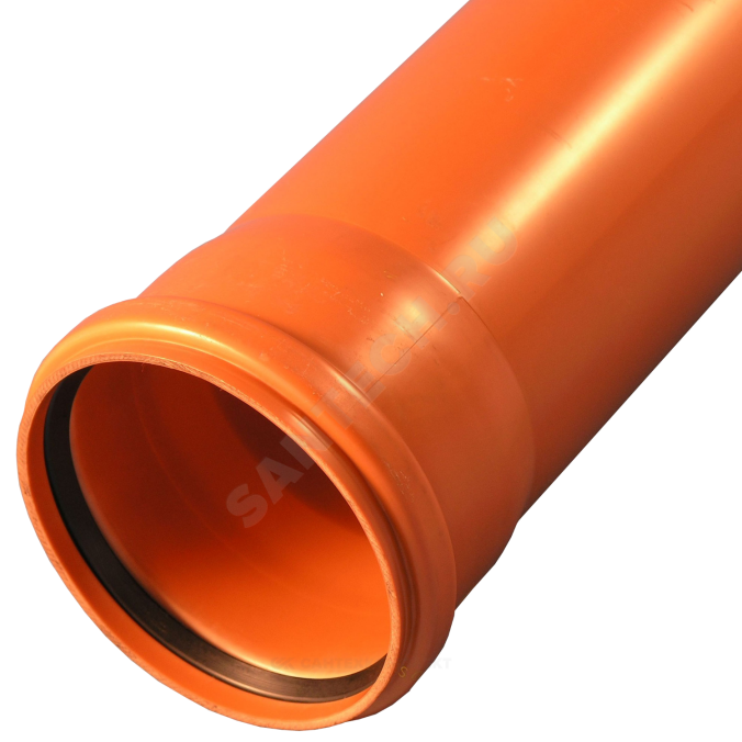 Труба PP-B с раструбом коричневая Дн 110х3,4 б/нап SN4 L=2,0м в/к VALFEX 301100200
