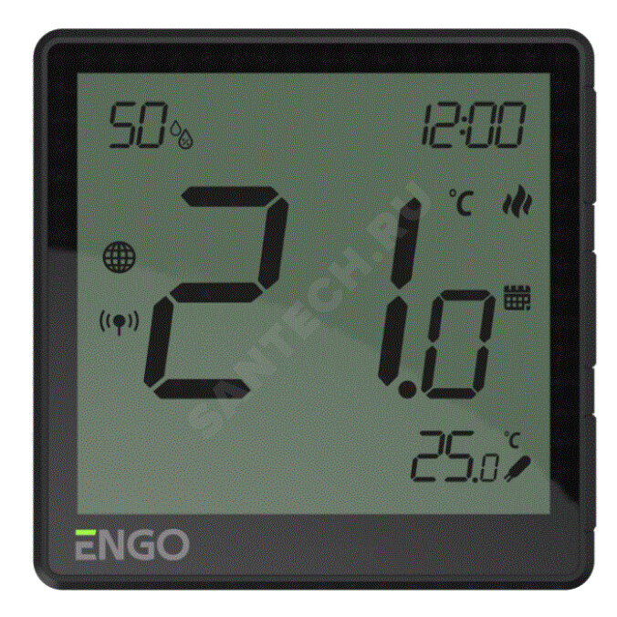Терморегулятор черный 230В ENGO EONE230B