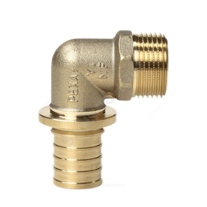 Угольник для PE-X труб аксиальный бронза Дн 20х1/2" НР RX+ Рехау 14563483001