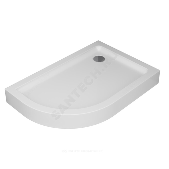 Поддон душевой акриловый четверть круга Like 1200х800х150 белый AM.PM W83T-302R120W