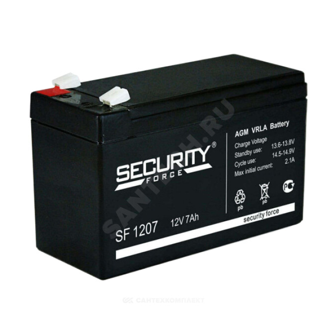 Аккумулятор усиленный ES-BACC-07 12В, 7 Ач EctoControl ec01028